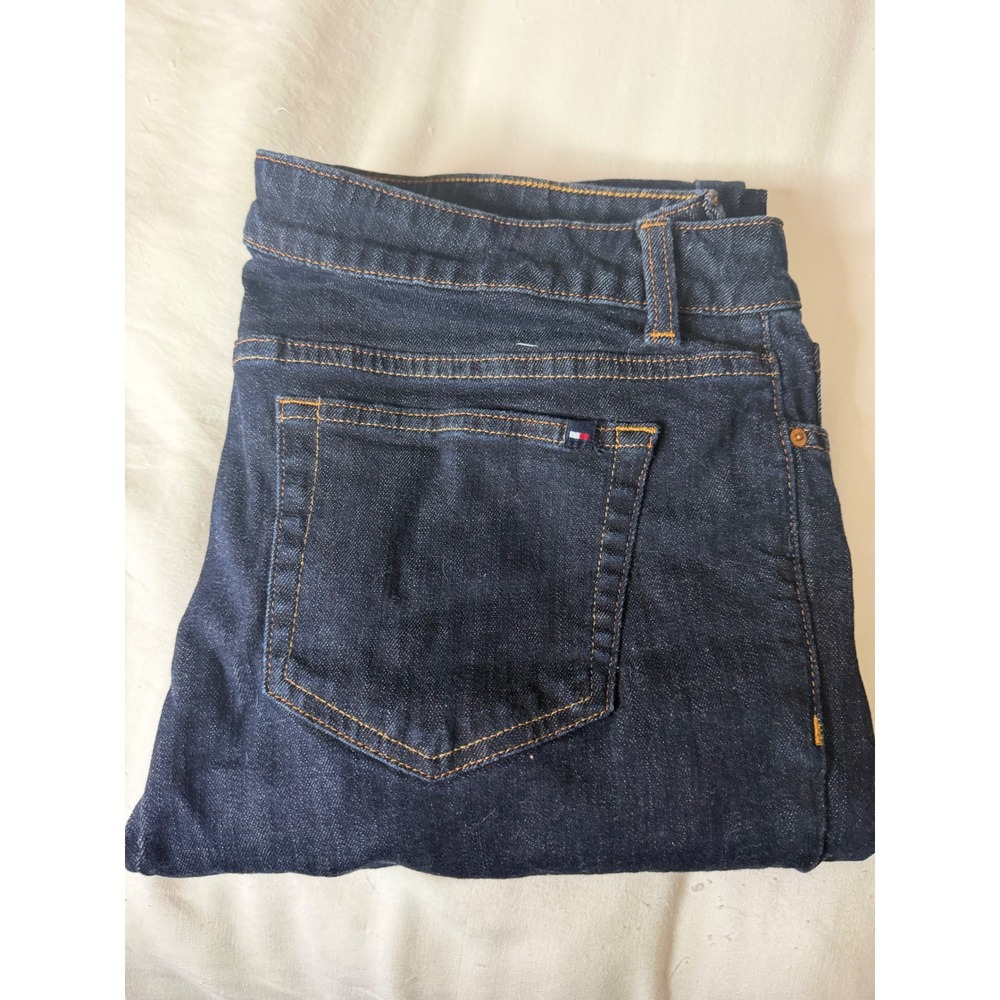 Tommy Hilfiger Womens Bootcut Jeans Dark Wash Denim Size 14R Blue Classic